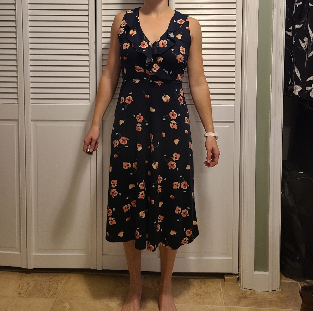 Fortune & Ivy Blue Floral Dress